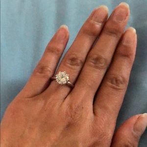 Costume jewelry solitaire diamond ring